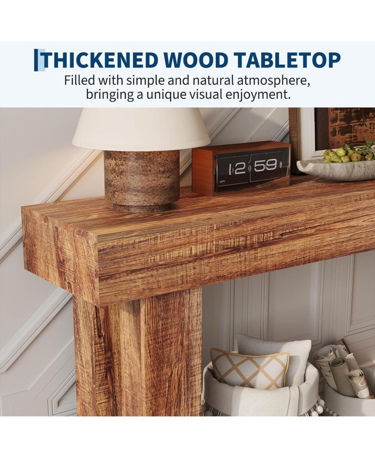 gaomon 63"ches Long Console Table for Entryway, Narrow Sofa Table for Hallway, Behind Couch Wooden Entry Table, Accent Table