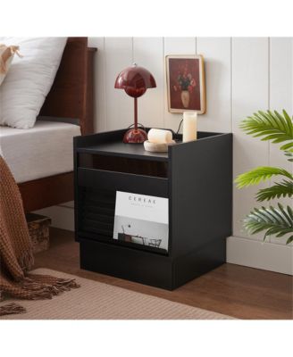 Modern Nightstand Smart Bedside Table with 2 Drawers