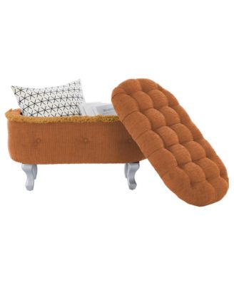 29.5" Storage Benches, End of Bed Bench with Button-Tufted Shoe Cabinet Bench, Footboard Bench for Bedroom, Entryway