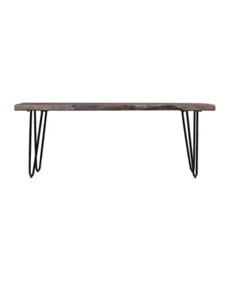 Nature's Edge 48'' Modern Solid Wood Live Edge Bench