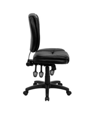 Mid-Back Ergonomic Task Office Chair with Pillow Top, Multifunction Swivel Design