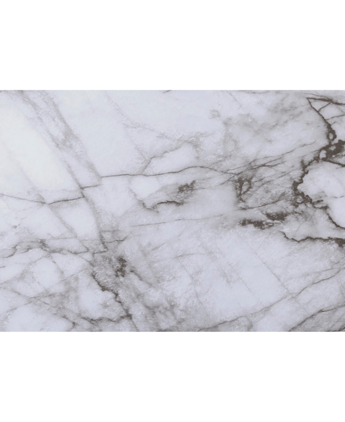 Lovmor Accent Table, Side, Round, End, Nightstand, Lamp, Living Room, Bedroom, White Marble Look Laminate, Grey Metal, Contemporary, Modern