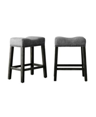Streamdale  Furniture Saddle Seat Counter Stools (Set of 2)
