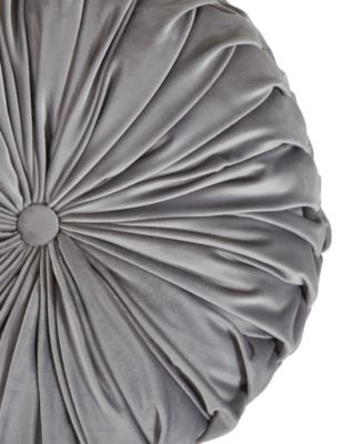 Round Velvet Pintucked Poly Filled 2-Pc. Decorative Pillow, 14" x 14"
