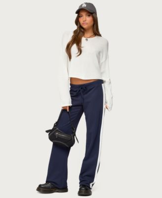 Womens Baker Contrast Striped Sweatpants