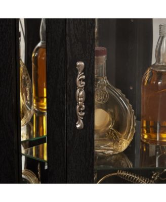 Lighted Corner Glass Display Curio Cabinet