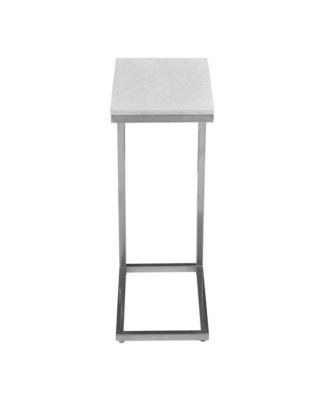 Aurora Solid Marble Modern Luxury Glam Accent C-Table (Set of 2)