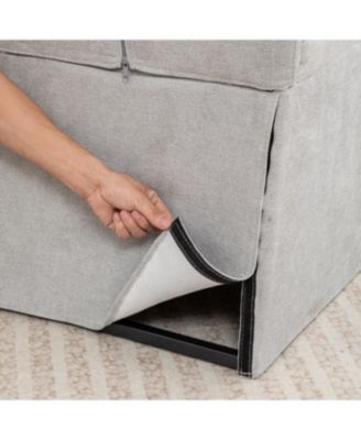 Linen Dining Chairs, Modern Fabric Side Chairs, Padded Seat, Set of 2 (Gray