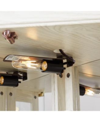 Lighted Corner Curio Cabinet - Display Case - White