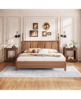 Rustic Wood End Table, Industrial Sofa Side Table for Living Room