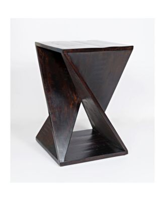 Global Archive Solid Mango Hardwood Modern Angled Jasper Table