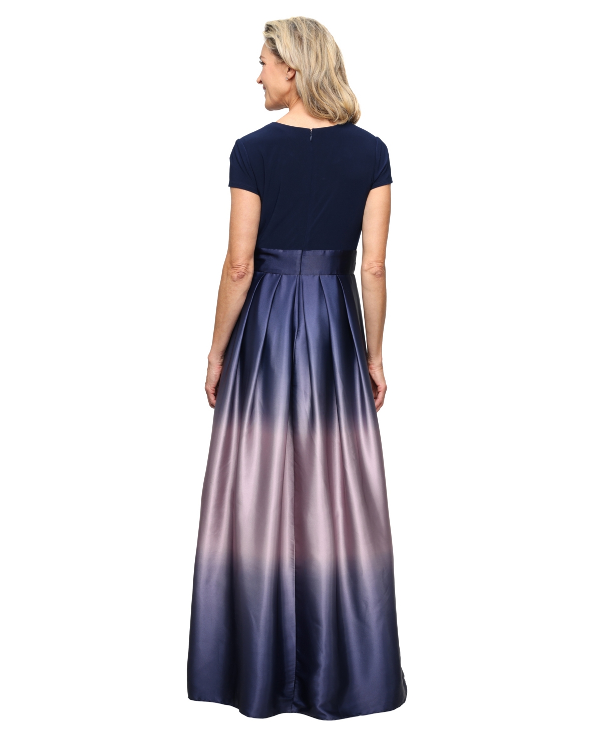 Sl Fashions Women's Long Ombre Satin Ballgown