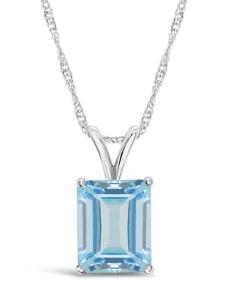 Multi-Gemstone Pendant Necklace in 14k Yellow Gold (also in 14k White Gold)