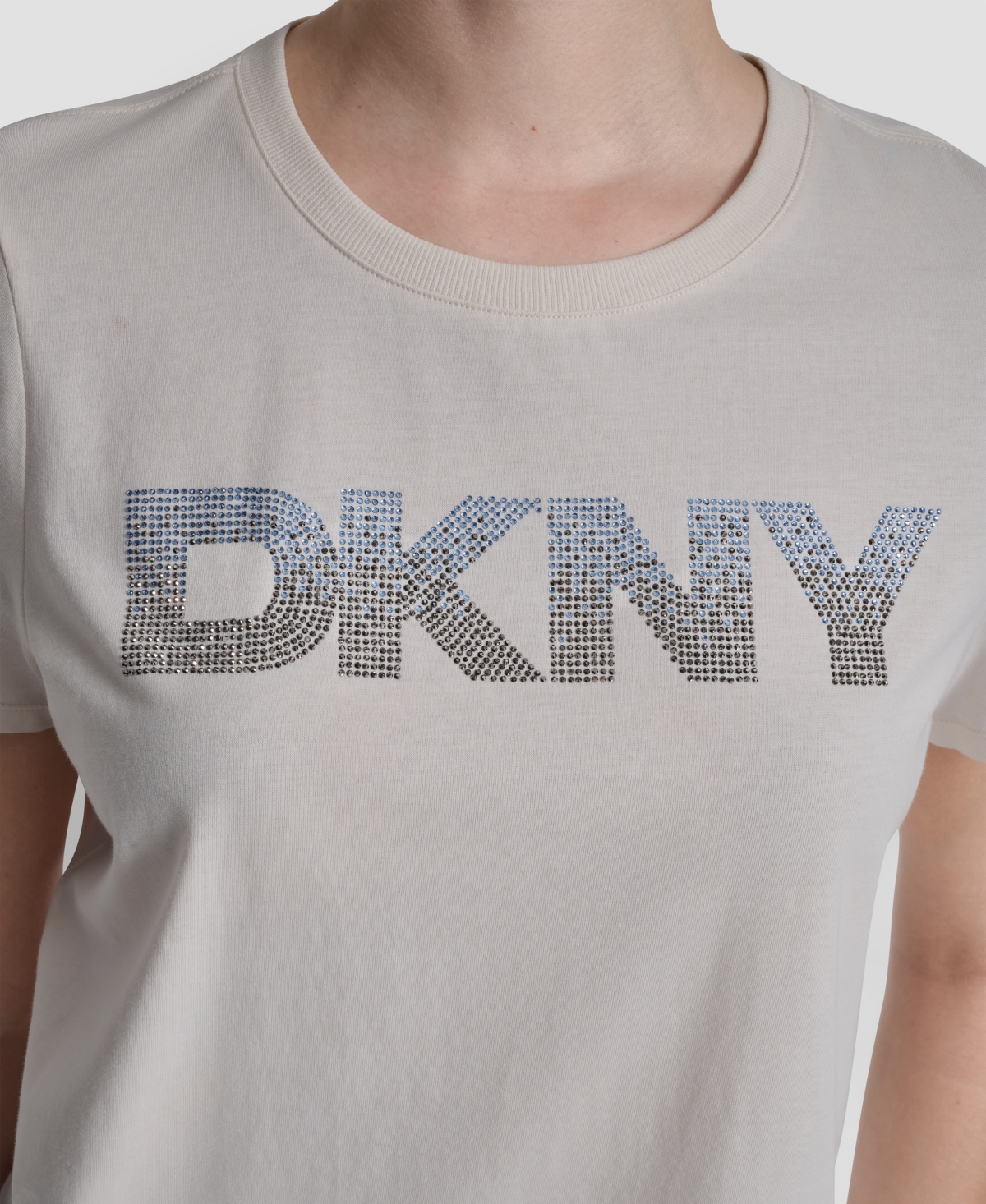 Dkny Sport Women's Ombre Rhinestone Short-Sleeve Top