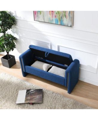 Teddy Bed End Bench with Arms & Storage