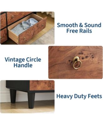 6 Drawers Dresser for Bedroom, Fabric Storage Tower for Living Room, Entryway, Easy Pull Fabric Bins, Chests Organizer