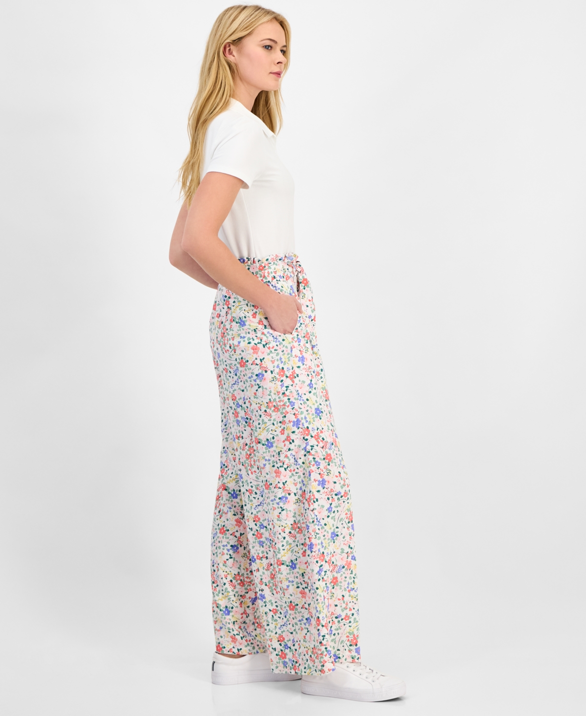 Nautica Women's Pull-On Belagio Floral Pants