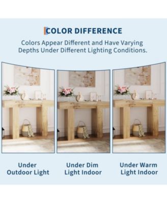 47" Console Table with Drawer – Wooden Industrial Farmhouse Sofa Table for Entryway, Hallway, or Behind Couch