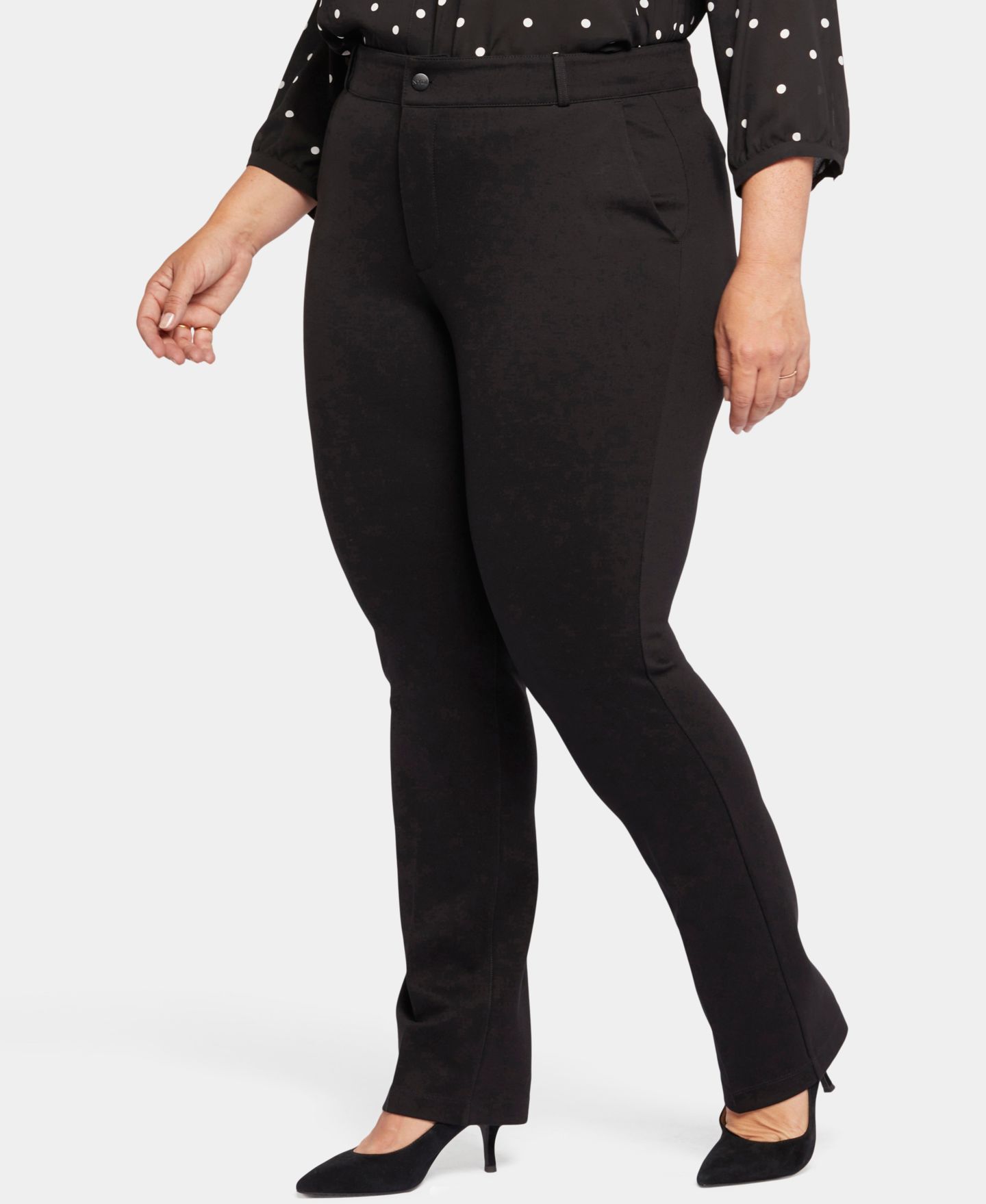 Женские брюки NYDJ Plus Size Classic Trouser, цвет: Чёрный — фото 3