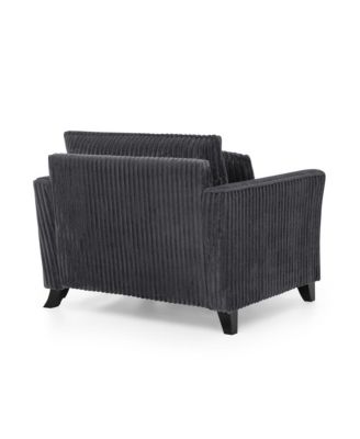 Corduroy Lazy Sofa with Backrest & Armrests for Living Room & Bedroom