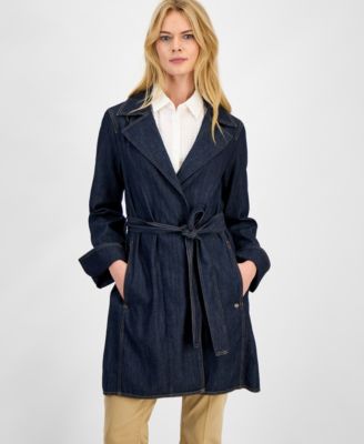 Women's Denim Trench Coat