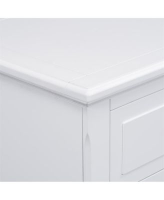 Nightstand with 3 Drawers Modern Bedside Table with Smooth Gliding Rails & Metal Handle