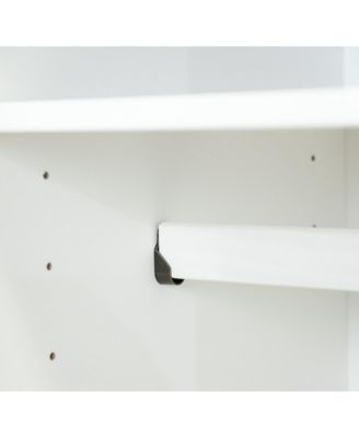 100% Solid Wood Family 4-Door Wardrobe with Raised Panel Doors and Metal Knobs