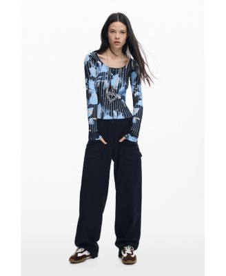 Women's Fine Floral-Texture Sweater