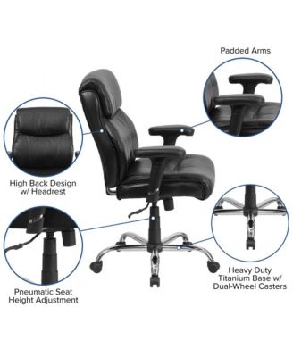 400 lb. Big & Tall Mid-Back Swivel Clean Line Stitch Ergonomic Task Office Chair