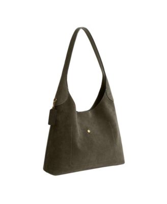 Brooklyn Large Suede Shoulder Bag 34