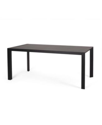 Modern Aluminum Slat Outdoor Dining Table