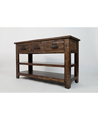 Cannon Valley Distressed Industrial 50" Sofa Table
