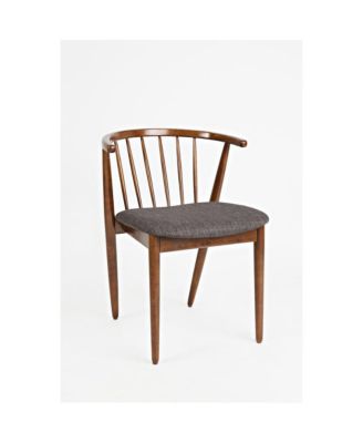 Denmark Upholstered Mid-Century Modern Curved Back Side Chair (Set of 2