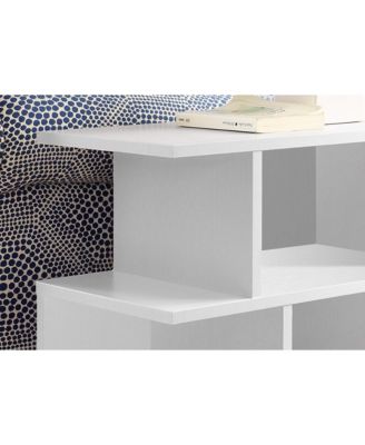 Accent Table, Side, End, Nightstand, Lamp, Living Room, Bedroom, White Laminate, Contemporary, Modern