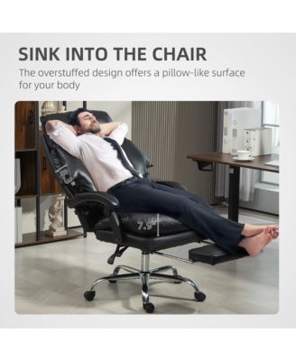 Overstuffed Office Chair, Reclining Computer Chair,