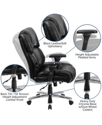 + 400 lb Big & Tall + Upholstered (Tufted) + Lumbar Knob Ergonomic + Office Chair