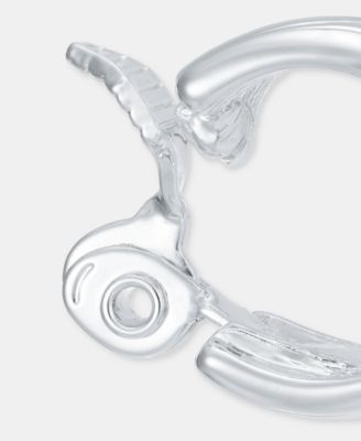 Small Textured Clip-On Hoop Earrings, 0.76" 