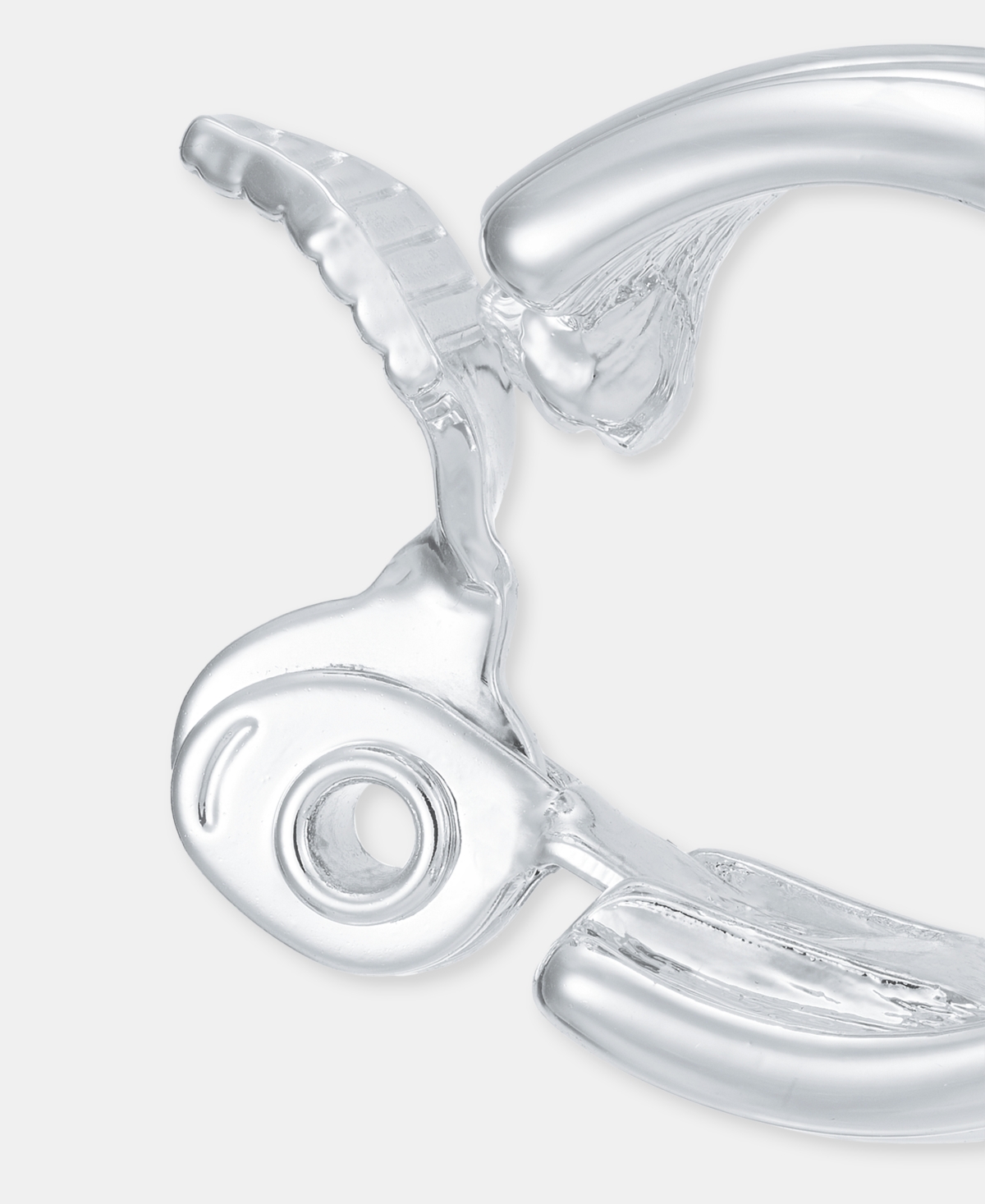 Anne Klein Small Textured Clip-On Hoop Earrings, 0.76"