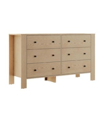 6 Drawer Dresser for Bedroom, Modern Wide Dresser Organizer with Storage Drawers