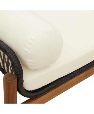 Garden Bench Black and Cream