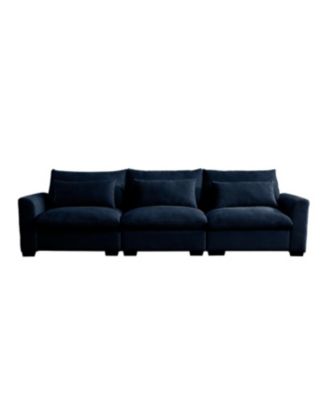 3 Seater Deep Seat Couch, Wide and Deep Comfy Sofa with 3 Pillows