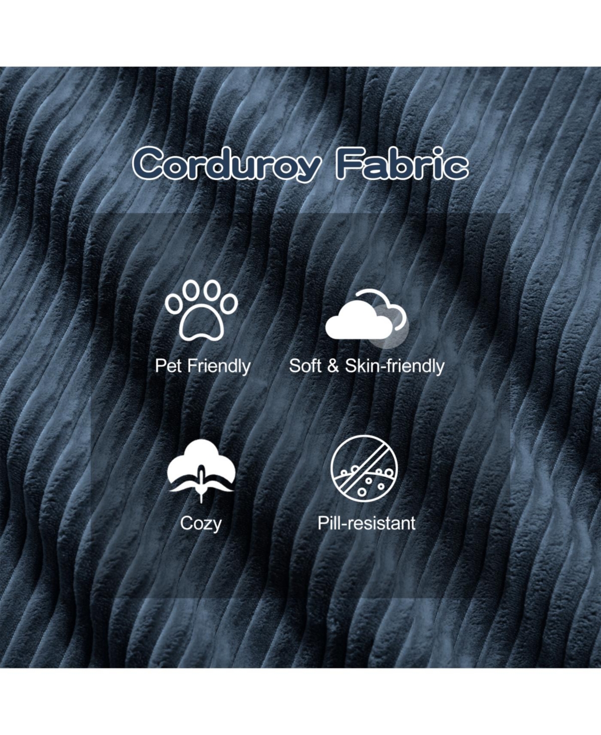 Streamdale Furniture Modern Modular Corduroy Sectional Sofa, 4-Seater Couch