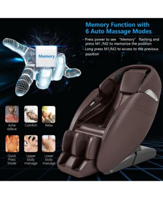 Full Body Zero Gravity SL Track Massage Chair w/ Negative Ion Generator