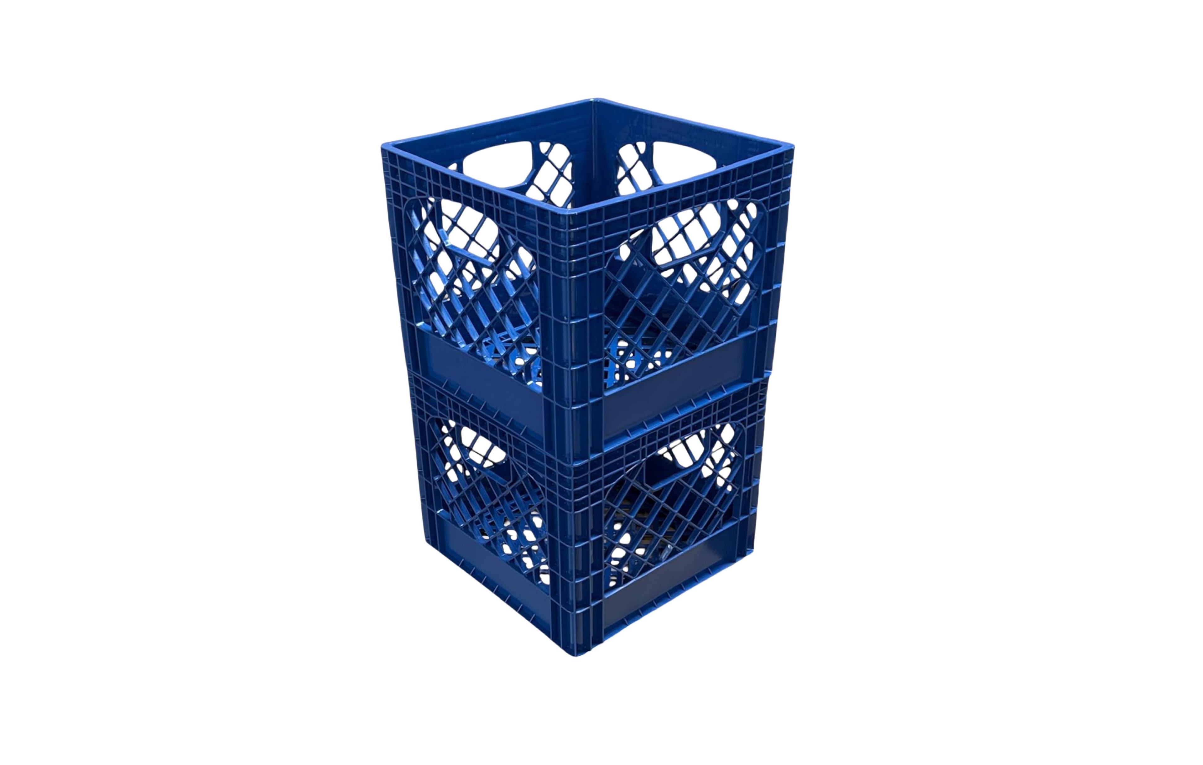 Juggernaut Storage 2-Pack Crate for Office Storage and Classroom Organization,Blue