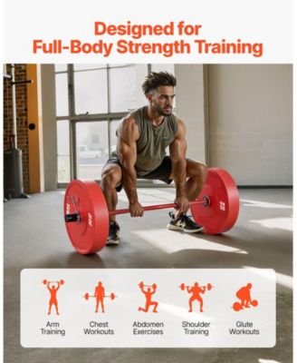 SUGFIT 4FT Barbell Bar 2-Inch Olympic Weight Bar Knurled Grip 550 LB Capacity