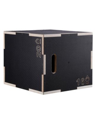 SUGFIT 3-in-1 Plyo Jump Box 20/18/16" Wooden Agility Training Box