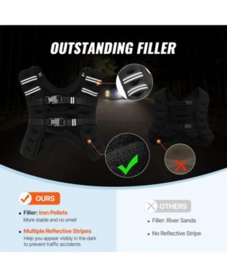 SUGFIT Weighted Vest 16 LB Adjustable Fitness Vest with Reflective Strips