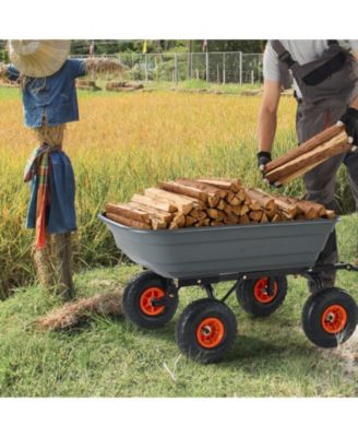 SUGFIT Poly Garden Cart with 600 lbs Capacity & Steel Reinforcement