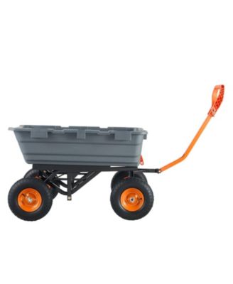 SUGFIT Heavy-Duty Dump Cart with 1500 lbs Capacity & Large Wheels