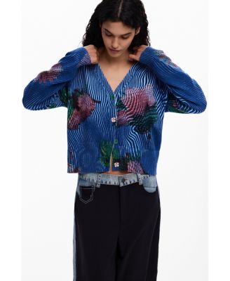 Women's Floral cardigan sweater
